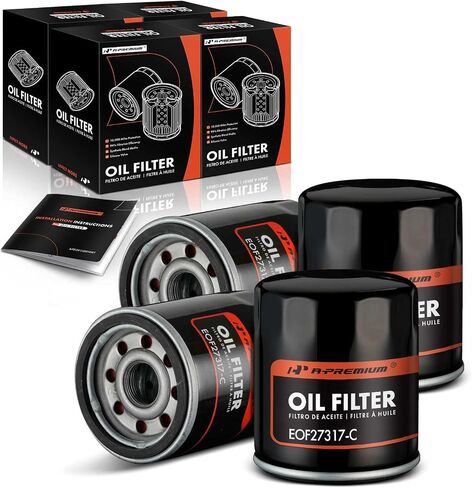 A-Premium 4-PC 10K Miles Protection على مرشح النفط متوافق مع Ford & Honda & Nissan & Hyundai & Subaru & Dodge & Mazda & Chrysler & Acura & Mitsubishi & Infiniti & Suzuki & Plymouth in Kuwait