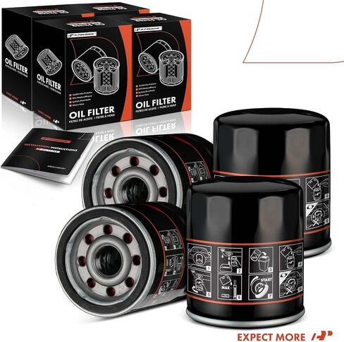 A-Premium 4-PC 10K Miles Protection على مرشح النفط متوافق مع Ford & Honda & Nissan & Hyundai & Subaru & Dodge & Mazda & Chrysler & Acura & Mitsubishi & Infiniti & Suzuki & Plymouth in Kuwait