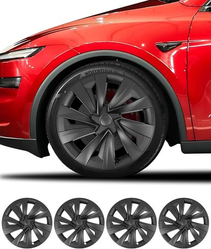 طراز Y Wheel Covers 19 بوصة ، 19 بوصة CENTER CENT CAP KIT متوافقة مع Tesla Model Y Juniper Matte Black (19 بوصة طراز Y Juniper) in Kuwait