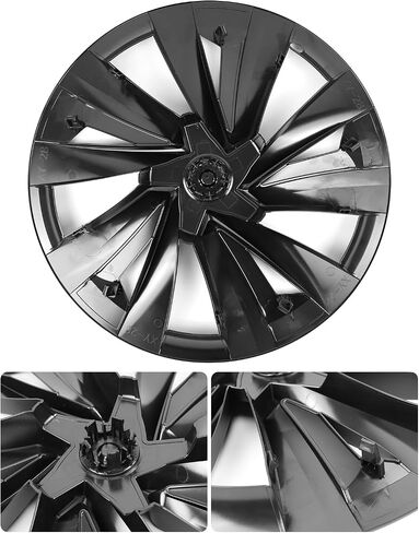 طراز Y Wheel Covers 19 بوصة ، 19 بوصة CENTER CENT CAP KIT متوافقة مع Tesla Model Y Juniper Matte Black (19 بوصة طراز Y Juniper) in Kuwait