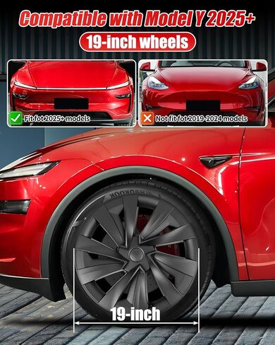 طراز Y Wheel Covers 19 بوصة ، 19 بوصة CENTER CENT CAP KIT متوافقة مع Tesla Model Y Juniper Matte Black (19 بوصة طراز Y Juniper) in Kuwait