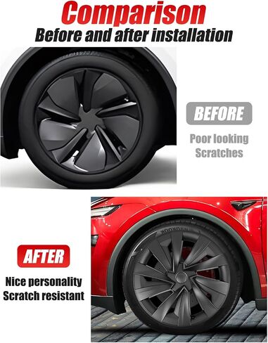 طراز Y Wheel Covers 19 بوصة ، 19 بوصة CENTER CENT CAP KIT متوافقة مع Tesla Model Y Juniper Matte Black (19 بوصة طراز Y Juniper) in Kuwait