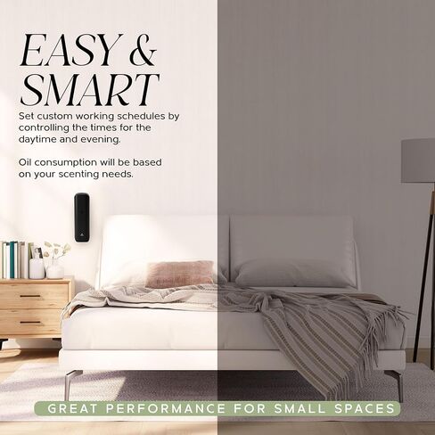 Aura Bluetooth Plug-in Plugfuser-Diffuser-Smart Waterless Presuser for Home أو Office أو Retail-يغطي 500 قدم مربع ، زجاجة 100 مل ، عطر قابل للتعديل ، عينة مجانية (أبيض) in Kuwait