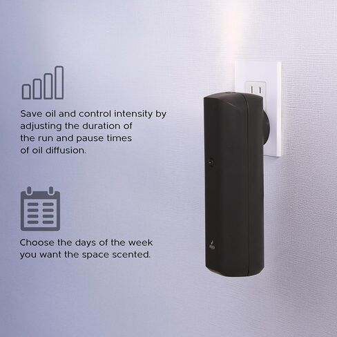 Aura Bluetooth Plug-in Plugfuser-Diffuser-Smart Waterless Presuser for Home أو Office أو Retail-يغطي 500 قدم مربع ، زجاجة 100 مل ، عطر قابل للتعديل ، عينة مجانية (أبيض) in Kuwait