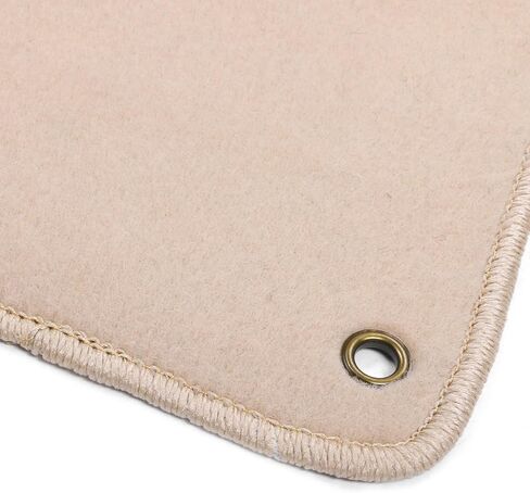 Floor Mat Compatible with 2008-2012 Honda Accord Sedan 4Door Only, Front & Rear Beige 4PC Nylon Car Floor Carpets Liner by IKON MOTORSPORTS in Kuwait