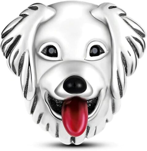 Pet Charm, Cute Dog Charm, Animal Dangle Charm, Sterling Silver Charm, Gift For Women, Friends, Wife, Mother, Christmas, and Halloween, Compatible With Pandora in Saudi Arabia