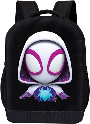 Marvel Ghost Spider Backpack for Girls, Boys, Unisex | Spidey and His Amazing Friends Kids Backpack Black Backpack in Kuwait