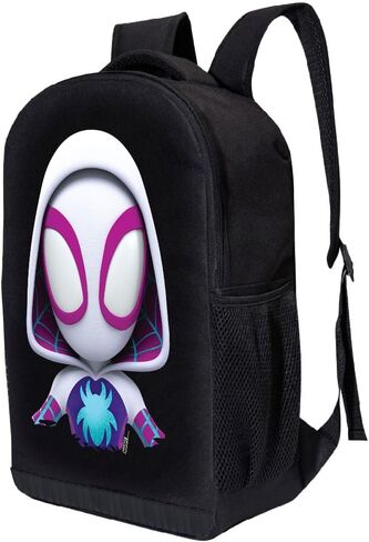 Marvel Ghost Spider Backpack for Girls, Boys, Unisex | Spidey and His Amazing Friends Kids Backpack Black Backpack in Kuwait