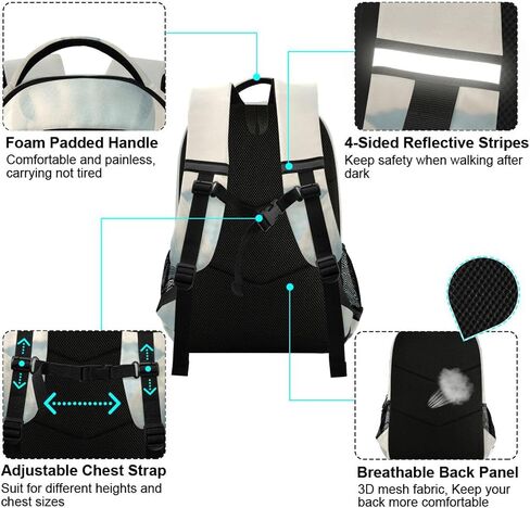 Motocross Potorcycle Race Race Backpack 3rd 4th Screen School School Cofbags Travel Labtop Daypack Bag for Boys Girls in Kuwait