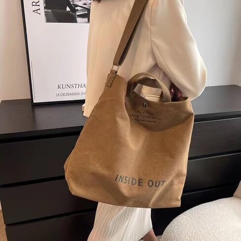 Large Canvas Tote Bag For Women Handbags Casual Shoulder Bag Crossbody Top Handle Bag Cross-body Handbags in Kuwait