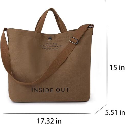 Large Canvas Tote Bag For Women Handbags Casual Shoulder Bag Crossbody Top Handle Bag Cross-body Handbags in Kuwait