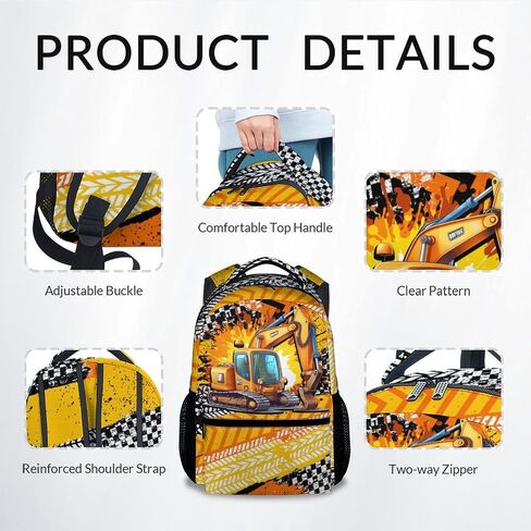 Boys Backpack, Car Backpacks for Kids, 17" Toddler Bookbag for Elementary Preschool Kindergarten, Racing School Bag in Saudi Arabia
