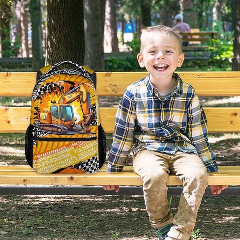 Boys Backpack, Car Backpacks for Kids, 17" Toddler Bookbag for Elementary Preschool Kindergarten, Racing School Bag in Saudi Arabia