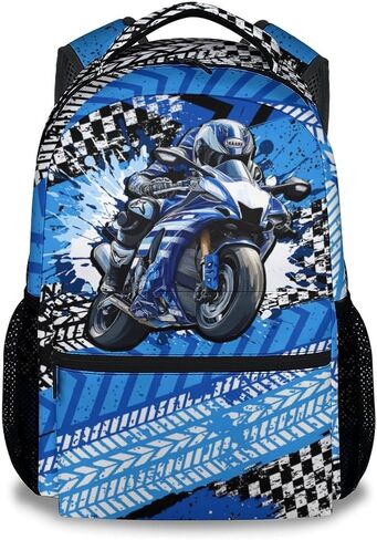 Boys Backpack, Car Backpacks for Kids, 17" Toddler Bookbag for Elementary Preschool Kindergarten, Racing School Bag in Saudi Arabia