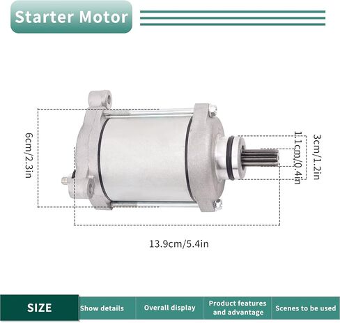 Road Passion 21163-0064 Starter Motor متوافق مع ZX1000 ZX-10R ZX10R ZX-10RR ZX10RR NINJA KRT EDITION 2014-2021 21163 0064 211630064 in Saudi Arabia
