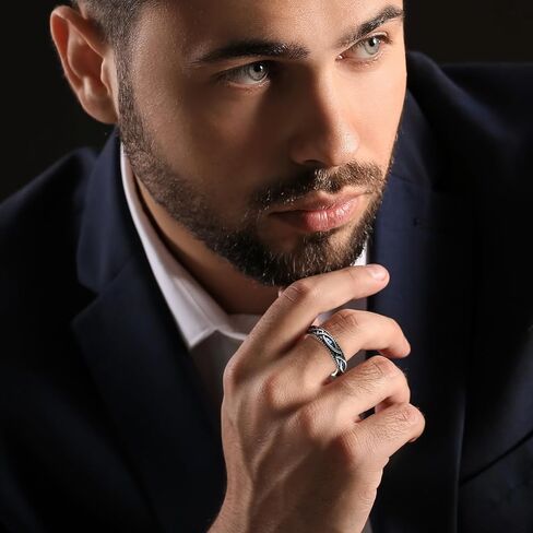 Lyttmab S925 Sterling Silver Spinner Ring للقلق نساء الرجال in Kuwait