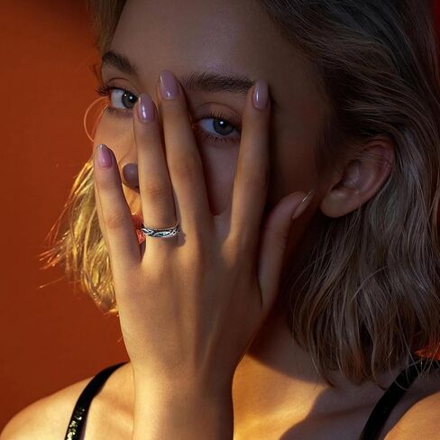 Lyttmab S925 Sterling Silver Spinner Ring للقلق نساء الرجال in Kuwait