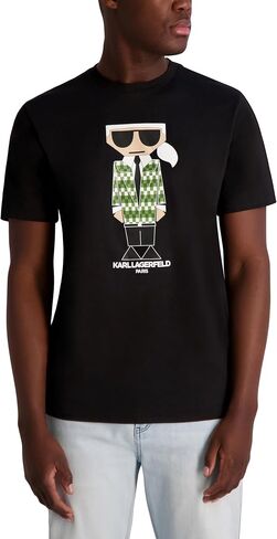 KARL LAGERFELD Men's Short Sleeve Crewneck Graphic T-Shirt in Saudi Arabia