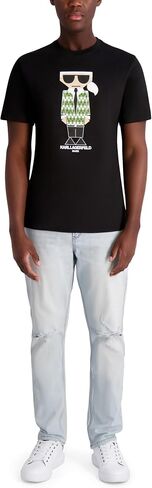 KARL LAGERFELD Men's Short Sleeve Crewneck Graphic T-Shirt in Saudi Arabia