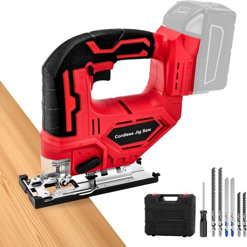 Jig Saw for Dewalt 18V/20V Max Battery, Cordless Jigsaw Tool Brushless Motor, Up To 2900 RPM, 45 Degree Beveled Cuts, LED Light for 4 Curve Cuttings, Plastic Box Include for Easy Carry (No Battery) in Kuwait