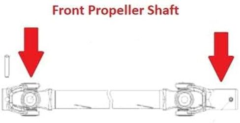 Caltric Front Drive Propeller Shaft Yoke with U-joint Compatible with Polaris RZR 800 2011-2014 in Saudi Arabia