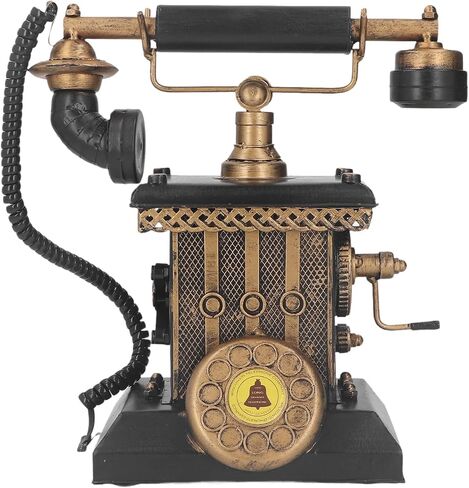 Generic Retro Landline Telephone Model, Vintage Iron Desk Decor, for Living Room, Bedroom, Office in Saudi Arabia