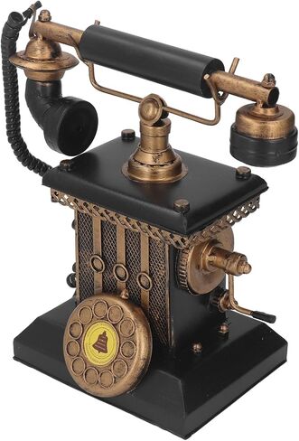 Generic Retro Landline Telephone Model, Vintage Iron Desk Decor, for Living Room, Bedroom, Office in Saudi Arabia