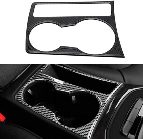 for A4 B8 A5 2009 2010 2011 2012 2013 2014 2015 Carbon Fiber Center Console Water Cup Holder Cover Trim in Saudi Arabia
