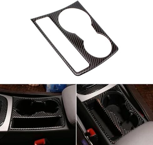 for A4 B8 A5 2009 2010 2011 2012 2013 2014 2015 Carbon Fiber Center Console Water Cup Holder Cover Trim in Saudi Arabia