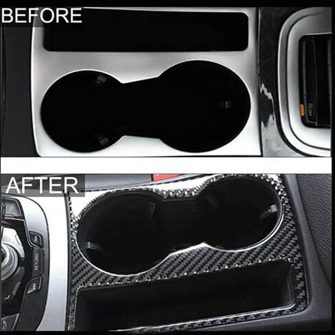 for A4 B8 A5 2009 2010 2011 2012 2013 2014 2015 Carbon Fiber Center Console Water Cup Holder Cover Trim in Saudi Arabia
