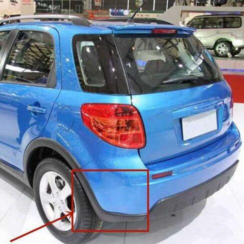 Rear Bumper Side Extension For Suzuki SX4 5 DR 2007-2012 Replacement Accessories(Black-Right) in Saudi Arabia