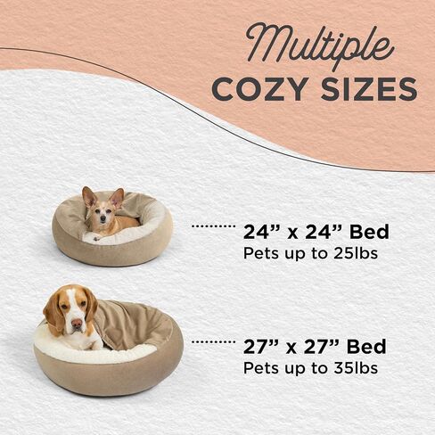 Best Friends by Sheri Cozy Cuddler Ilan Small Dog Bed, Tide Pool Blue, 24" in Saudi Arabia