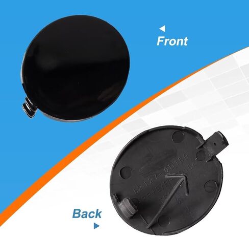 Car Front Bumper Tow Hook Cover Cap Towing Eye Fit for Toyota Yaris 4Door Sedan 2006 2007 2008 Towing Eye Cap Trailer Cover 52127-0D908(Silver,Right Passenger Side) in Saudi Arabia