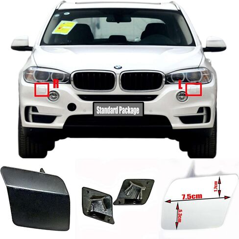 Headlight Washer Cover for 14-18 BMW X5 F15 Fit 35dX 35i 35iX 50iX SAV 2014 2015 2016 2017 2018 Cleaning Headlamp Spray Nozzle in Saudi Arabia