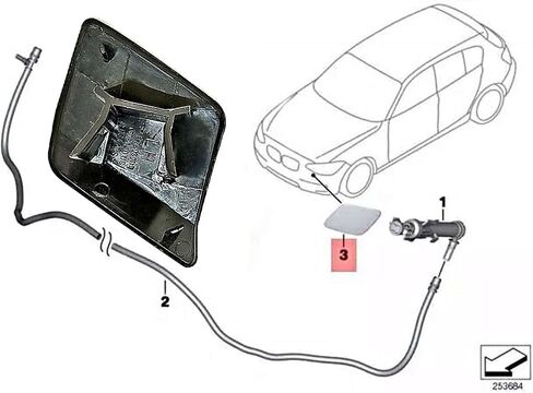 Headlight Washer Cover for 14-18 BMW X5 F15 Fit 35dX 35i 35iX 50iX SAV 2014 2015 2016 2017 2018 Cleaning Headlamp Spray Nozzle in Saudi Arabia