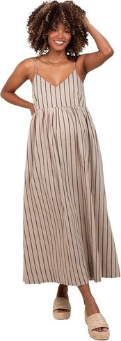 Pinkblush مخططة الكتان مزيج الفستان Maxi in Saudi Arabia