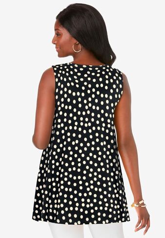 Jessica London Women's Plus Size Stretch Knit Sleeveless Swing Tunic in Saudi Arabia