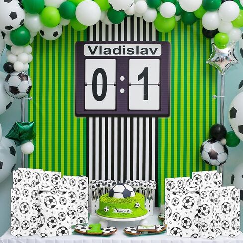 أكياس كرة قدم جيدة ، 24 حزمة من الأكياس الهدايا لكرة القدم مع ملصقات ختم كرة القدم ، أكياس الوجبات الخفيفة لكرة القدم لأكياس الحلوى لصالح حفلات الفريق ، in Kuwait