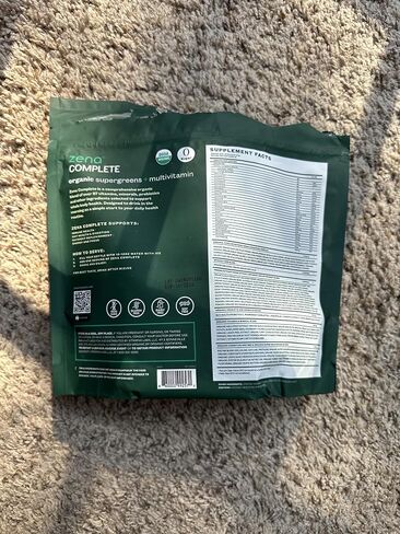 Zena Complete Organic Super Greens Powder & Multivitamin ، 90+ Supergreens ، الفواكه ، الخضار ، قبل وبروبيوتيك ، نكهة الحمضيات البطيخ ، 30 حزمة + زجاجة ماء in Saudi Arabia