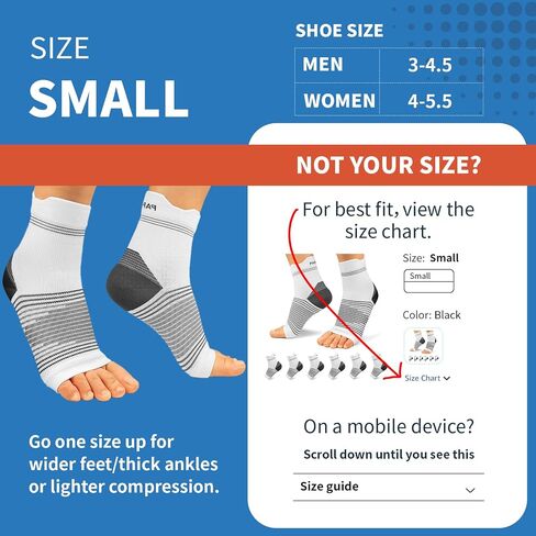 Plantar Fasciitis Sock (6 Pairs) for Men and Women, Compression Foot Sleeves with Arch and Ankle Support (Black, Large) in Saudi Arabia