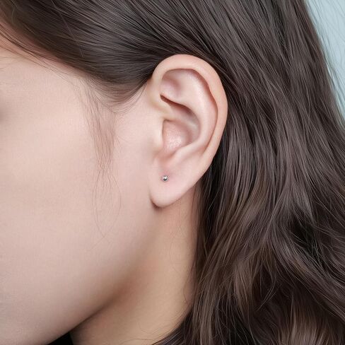 أقراط لسيمريكسيا برغي الظهر ذات التيتانيوم أقراط للنساء ، Hypoallergenic G23 التيتانيوم النقي للنساء آذان حساسة للرجال ، وداب الظهر اللولب من الغضروف in Kuwait