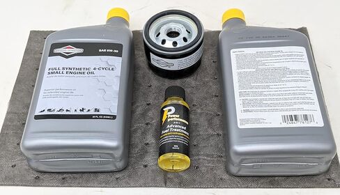 Briggs & Stratton 5W-30 (Quarts) مجموعة تغيير زيت المحرك الاصطناعية الكاملة مع مرشح 492932S ومعالجة الوقود in Saudi Arabia