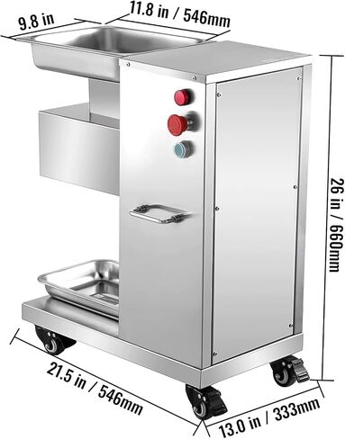VEVOR Meat Grinder, 11 Lbs/Min Electric Meat Grinder, Slicer, Sausage Stuffer with Blade, Grinding Plate, Sausage Maker, Stainless Steel Commercial Meat Mincer for Slice Shred Dice, Restaurant Butcher in Saudi Arabia