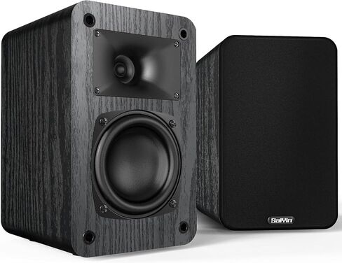 Saiyin Passive Bookshelf Speakers with 3.5 inch Woofer,Home Desktop Stereo Speakers,Amplifier or Receiver Required,Passive Surround, Front Speakers for PC/Gaming/Turntable,4 Ohms,Wall Mountable in Kuwait