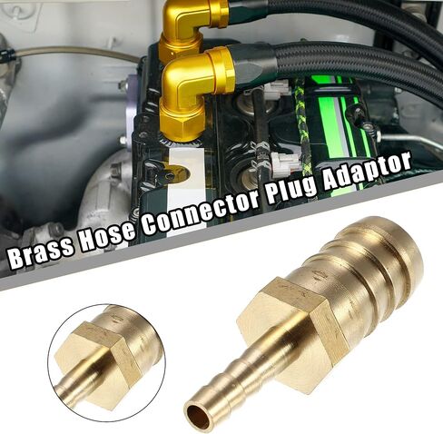 X AUTOHAUX 2 Pcs 8mm - 5mm Straight Shaped Hose Barb Straight Barbed Tube Pipe Fitting Brass Hose Fitting Connector in Saudi Arabia