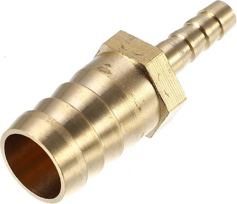 X AUTOHAUX 2 Pcs 8mm - 5mm Straight Shaped Hose Barb Straight Barbed Tube Pipe Fitting Brass Hose Fitting Connector in Saudi Arabia