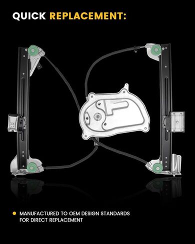 Power Window Regulator Without Motor,Front Left Driver Side,Compatible with Volkswagen Beetle Convertible 2003 2004 2005 2006 2007 2008 2009 2010 Replace# 1Y0837461F 1Y0837461B in Kuwait