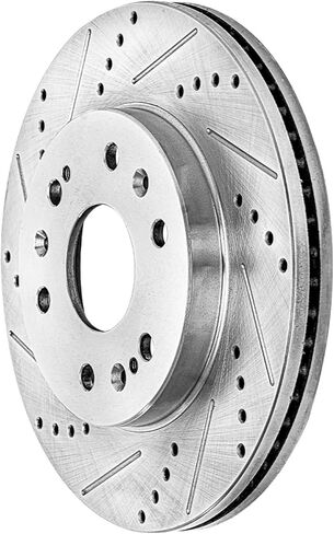 Detroit Axle - Front Brake Kit for Chevy GMC Silverado Suburban Sierra Yukon XL Express Savana 1500 Tahoe Cadillac Escalade EXT ESV Drilled & Slotted Disc Brake Rotors Brakes Pads Replacement 6 Lugs in Saudi Arabia