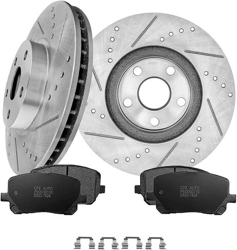 PM Auto مجموعة من 6 أمامي 275 مم حفر قرص الفرامل محفور الدوارات DOTORS-D923 7824 مجموعة وسادة الفرامل السيراميك لعام 2003-2008 PONTIAC VIBE in Saudi Arabia