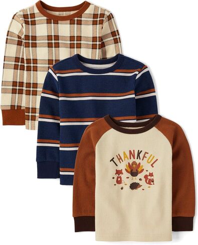 The Children's Place Baby Boys' and Toddler Long Sleeve Everday Casual Knit Shirt in Saudi Arabia